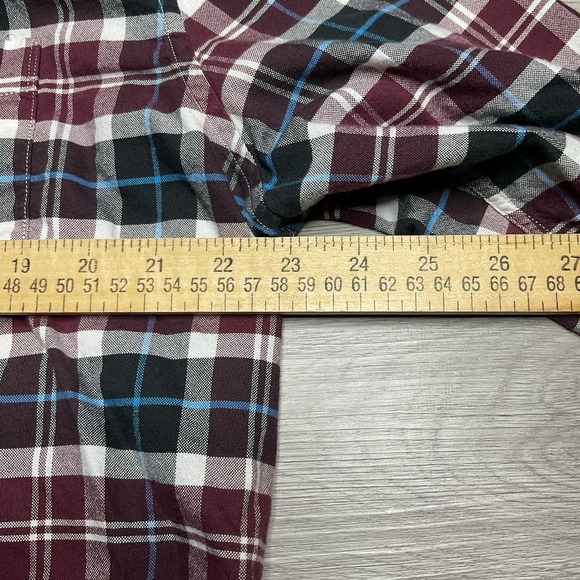 AMERICAN EAGLE Shirt Mens XL Seriously Soft Plaid Woven Western AEO Cotton Black - Picture 5 of 6